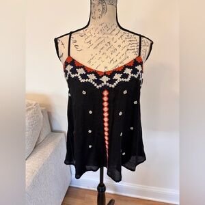 THML black embroidered top size small